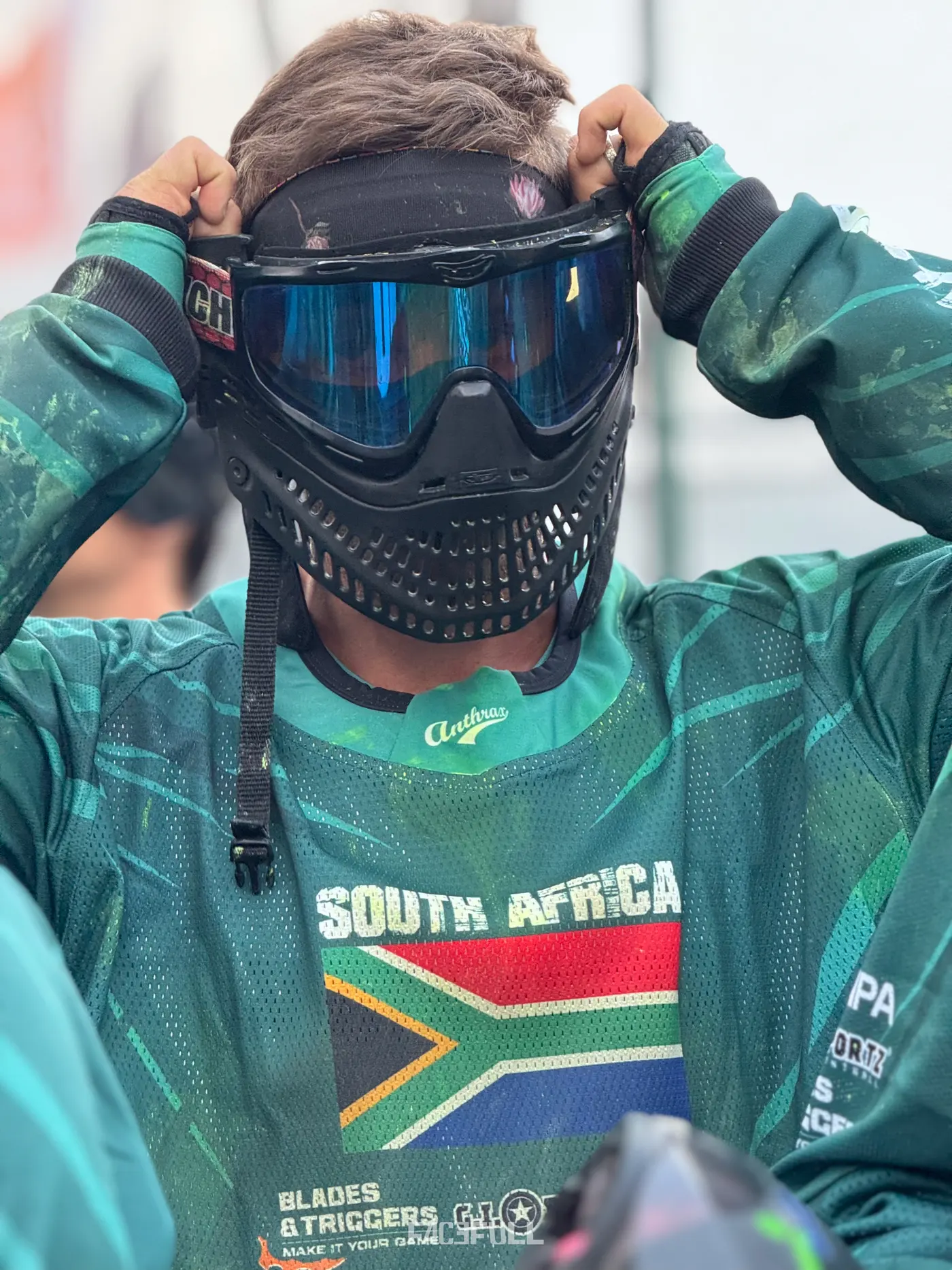 South African team walking onto the field